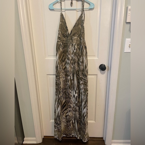 EUC LUCKY BRAND HALTER EMBROIDERED MAXI SZ large - Picture 5 of 15